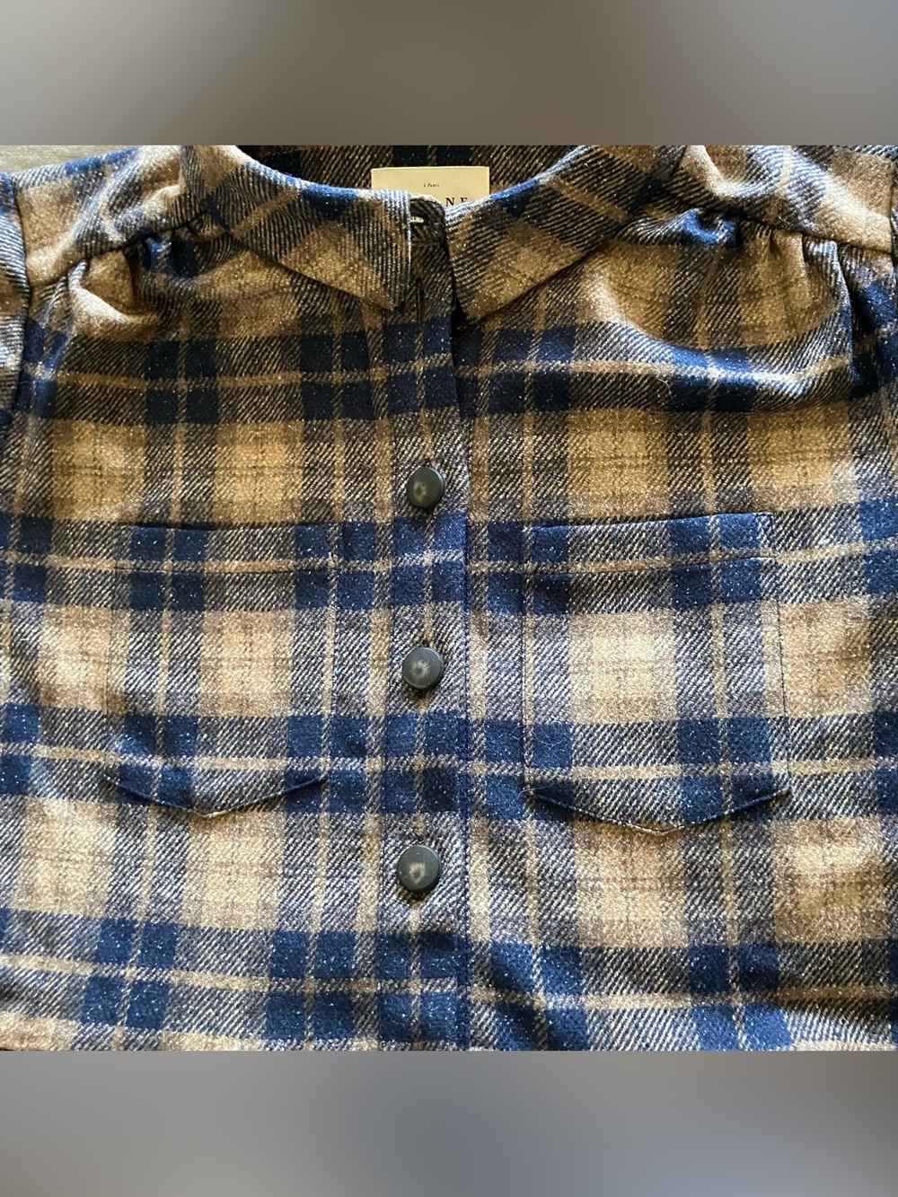 Sézane Leana Mini Wool Plaid Dress in Carreaux Brooklyn - EU/34 - US/2 - Picture 7 of 11